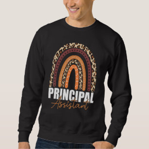 Assistant Principal Rainbow Job Title School Work Sweatshirt