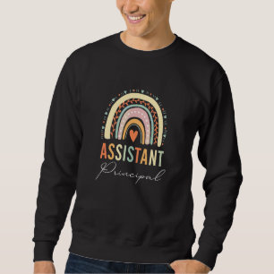 Assistant Principal Rainbow Job Title School Work Sweatshirt