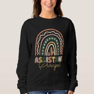Assistant Principal Rainbow Job Title School Work Sweatshirt
