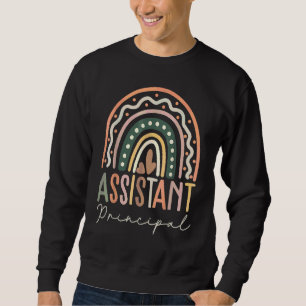 Assistant Principal Rainbow Job Title School Work Sweatshirt