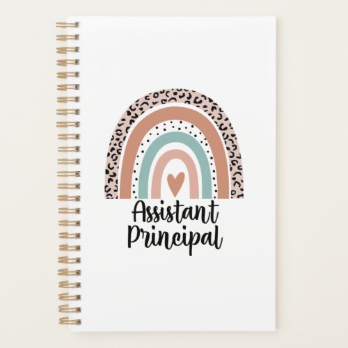 Assistant Principal Rainbow Leopard Funny Gift Planner