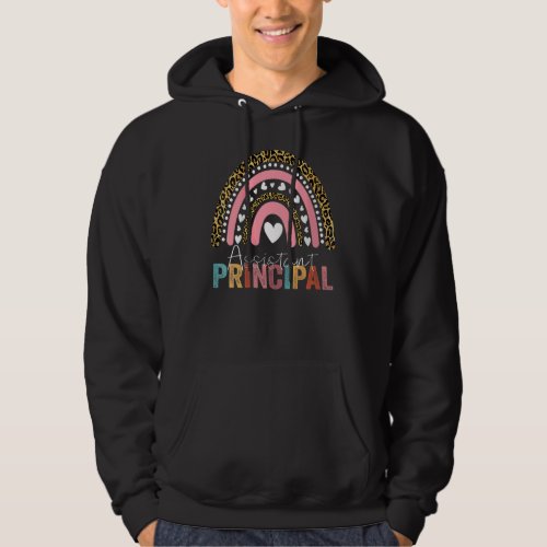 Assistant Principal Rainbow Leopard Job Title Scho Hoodie