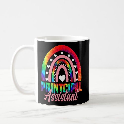 Assistant Principal Rainbow Tie Dye Job Title Scho Coffee Mug