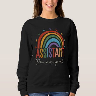 Assistant Principal Rainbowheart Last Day Of Schoo Sweatshirt