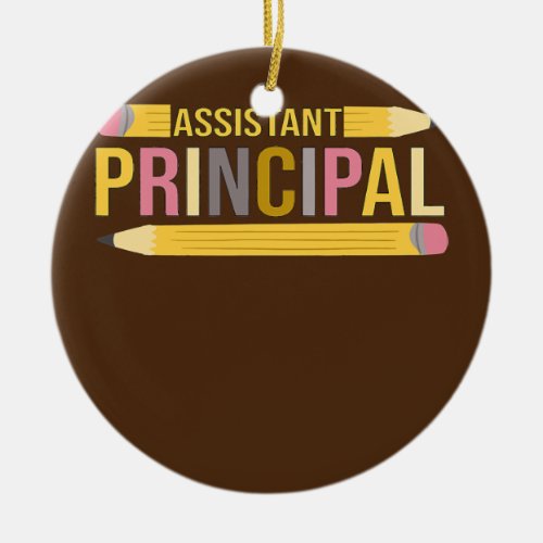 assistant principal school principal funny ceramic ornament