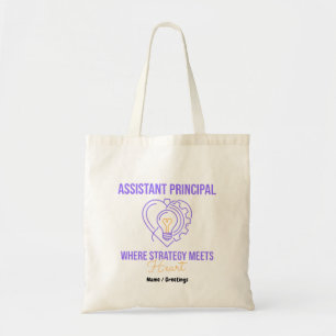 Assistant Principal Strategy Meets Heart Design Tote Bag