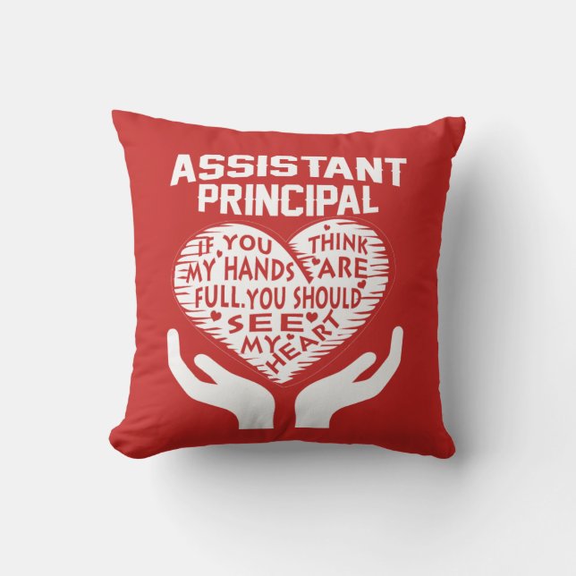 Assistant Principal Throw Pillow (Front)
