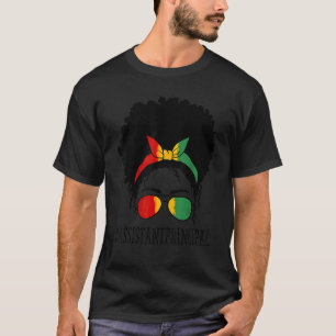 Assistant Principal Women Messy Bun Black History T-Shirt
