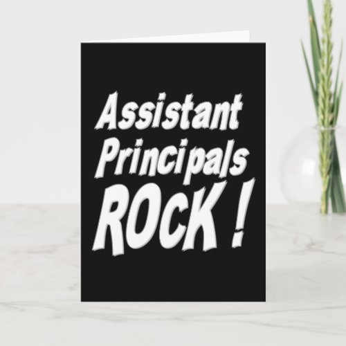 Assistant Principals Rock Greeting Card