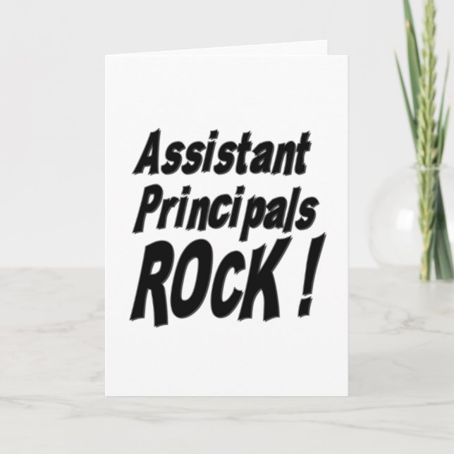 Assistant Principals Rock! Greeting Card (Front)