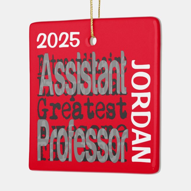 Assistant Professor Extraordinaire CUSTOM Ceramic Ornament (Left)