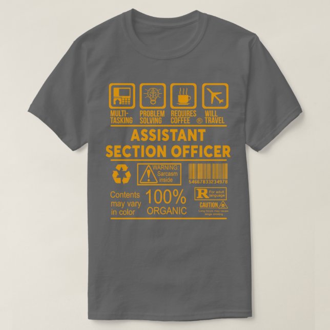 ASSISTANT SECTION OFFICER NICE DESIGN 2017 T-Shirt (Design Front)