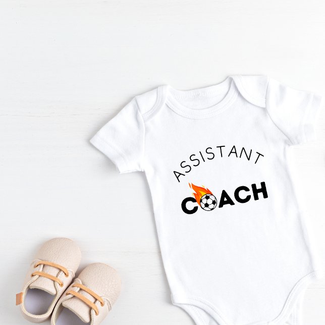 Assistant Soccer Coach Baby Short Sleeve Bodysuit (Creator Uploaded)