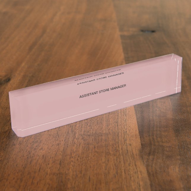 Assistant store manager desk nameplate (Side)