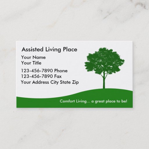 Customizable Assisted Living Business Card