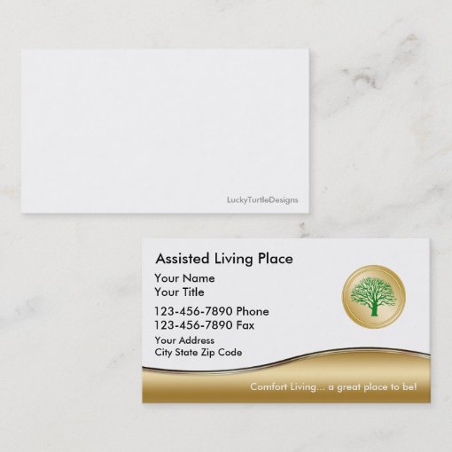 Assisted Living Business Card | Zazzle