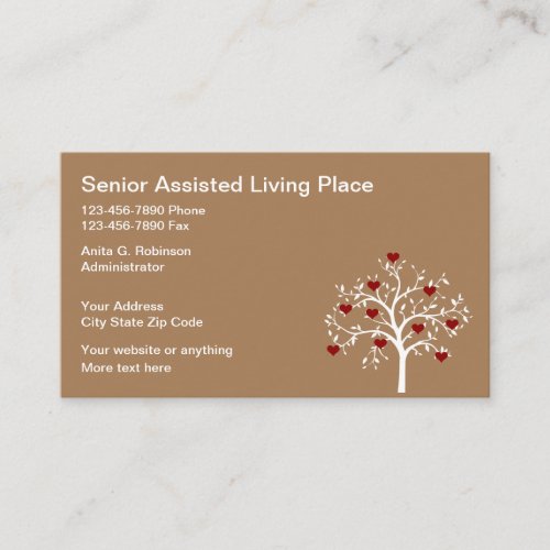 Assisted Living Modern Business Cards