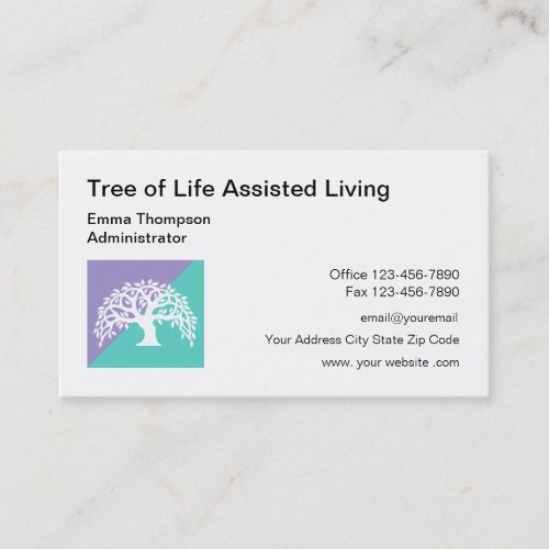 Assisted Living Tree of Life Business Card