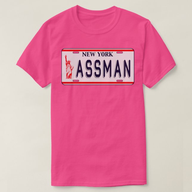 Assman License Plate T-Shirt (Design Front)