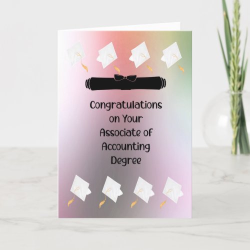 Associate Degree in Accounting with Caps Card