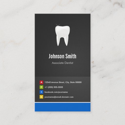 Customizable Associate Dentist - Dental Creative Innovative Business Card Template