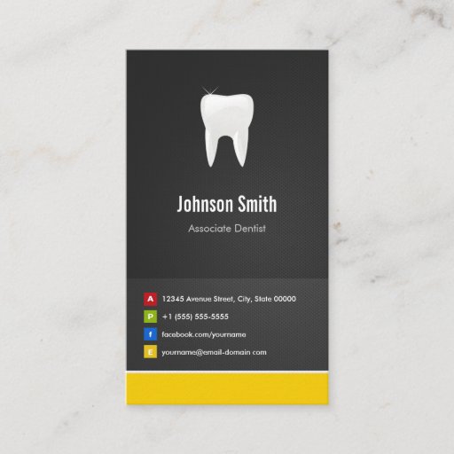 Customizable Associate Dentist - Dental Creative Innovative Business Card Templates