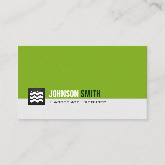 Associate Producer - Organic Green White Business Card (Front)