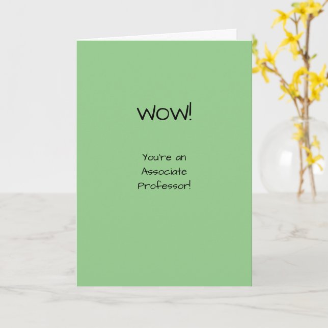 Associate Professor Congratulations Funny Joke Card (Yellow Flower)