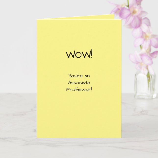 Associate Professor Congratulations Tenure Academe Card (Orchid)