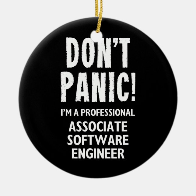 Associate Software Engineer  Ceramic Ornament (Front)