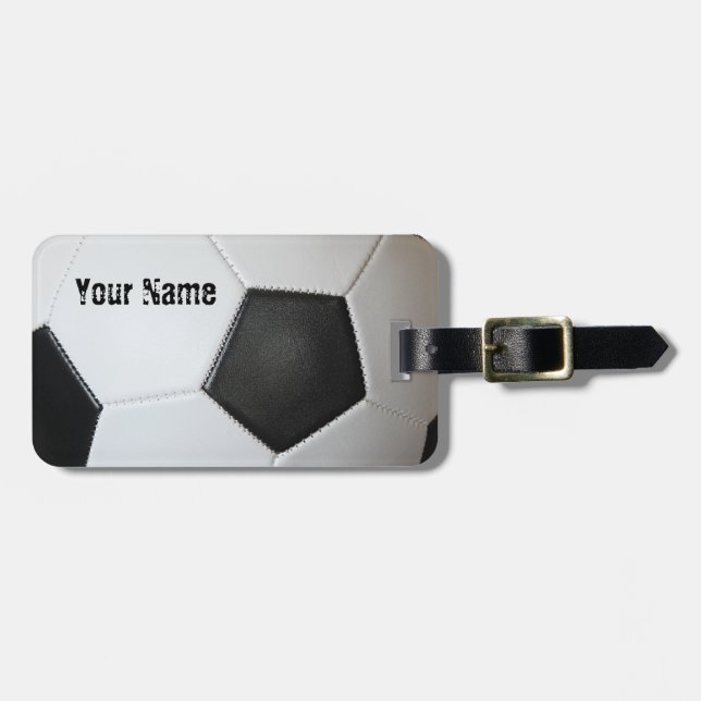 Association Football Soccer Bag Tag (Front Horizontal)