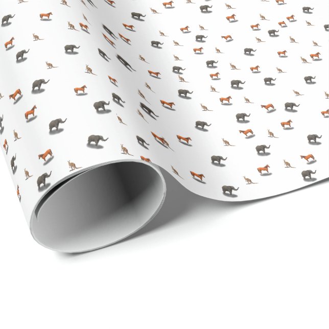 Assorted Animal Themed  Wrapping Paper (Roll Corner)