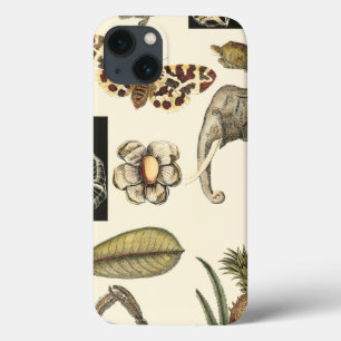 Assorted Animals Painted on Cream Background iPhone 13 Case