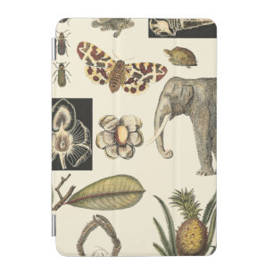 Assorted Animals Painted on Cream Background iPad Mini Cover
