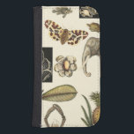 Assorted Animals Painted on Cream Background Samsung S4 Wallet Case<br><div class="desc">The wonders of nature are shown in this piece by Vision Studio. Creepy insects mix with an elephant,  butterfly and other assorted animals. If you love nature this is the print for you!</div>