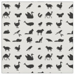 Assorted Animals Shape Silhouettes Art Pattern Fabric