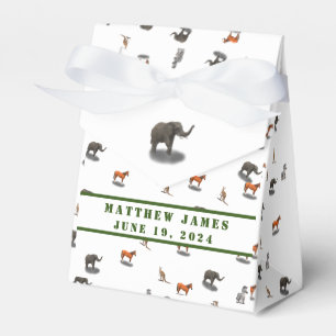 Assorted Animals Themed Baby Shower Favor Boxes