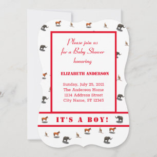 Assorted Animals Themed Invitation