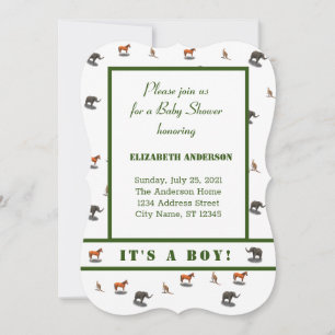 Assorted Animals Themed Invitation