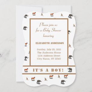 Assorted Animals Themed Invitation