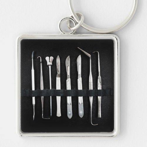 Assorted Antique Embalming Tools Keychain