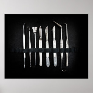Assorted Antique Embalming Tools Poster