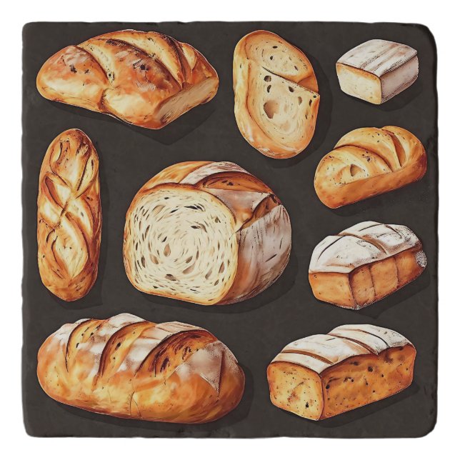 Assorted Artisan Bread Loaves Trivet (Front)