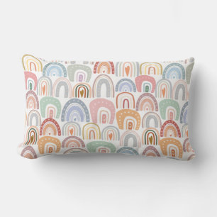 Assorted Bohemian Rainbow Pattern Name Lumbar Pillow