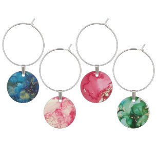 Assorted Bold Colorful  Wine Charm