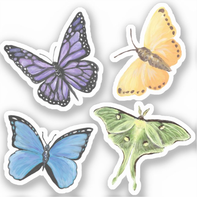 Assorted Butterfly Vinyl Stickers (Front)