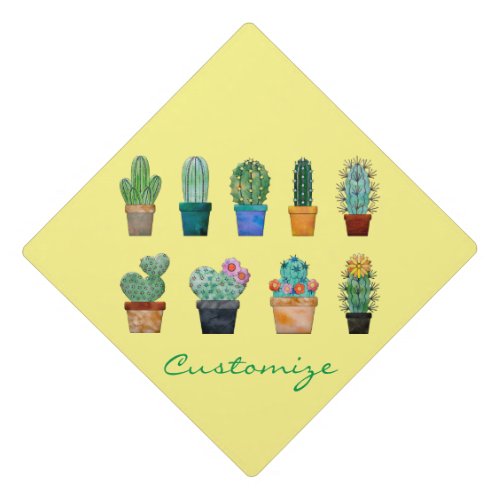 Assorted Cactus Plants Thunder_Cove Graduation Cap Topper