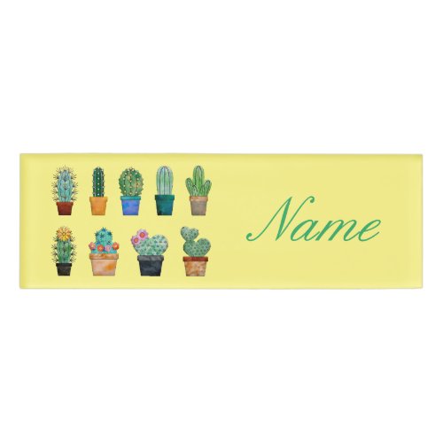 Assorted Cactus Plants Thunder_Cove Name Tag