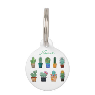Assorted Cactus Plants Thunder_Cove Pet ID Tag