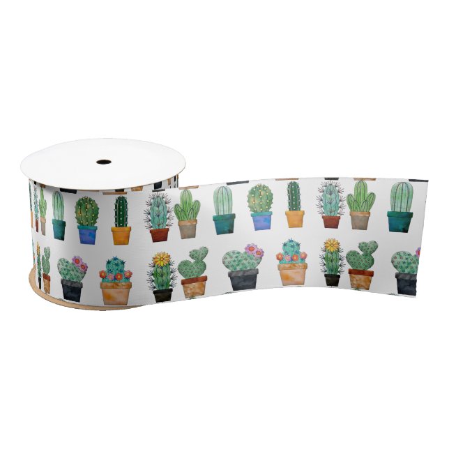 Assorted Cactus Plants Thunder_Cove Satin Ribbon (Spool)